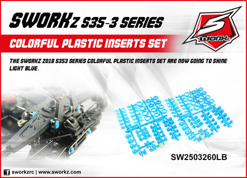 SWORKz Colorful Plastic Inserts Set (LB) (2 SET) SKU: SW2503260LB