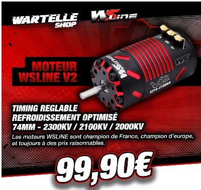 NEW 2023 WS-LINE 1/8TH BRUSHLESS 4274 V2 MOTOR WS4274-2023-2300KV