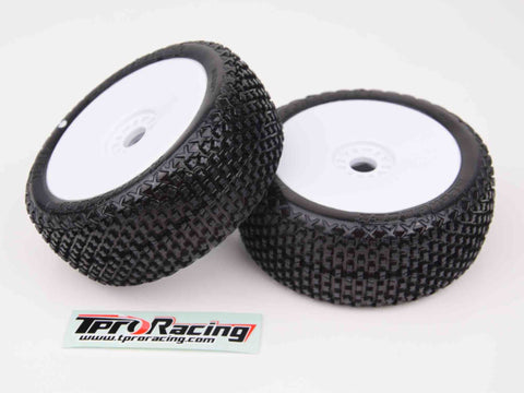 TPRO 1/8 Offroad MEGABLOCK Racing Tire Pre-Mounted (WH) TP330703T3