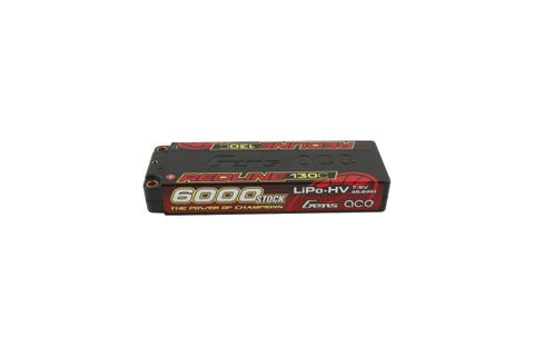 Gensace Redline LiPo 2S HV 7.6V-6000-130C(5mm) 139x47x23mm 275g GE4RL-6000H-2T5