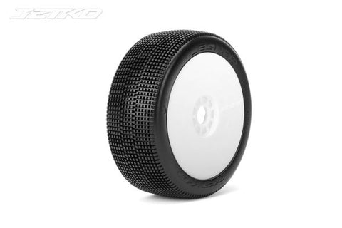 Jetko Lesnar Composite Soft 1:8 Buggy Pre-glued White Revo Rims (2) JK1004CSRW