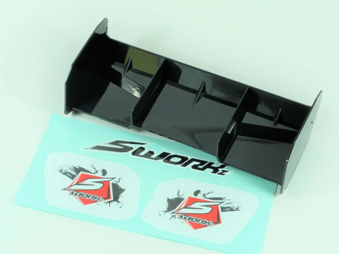 SWORKz 1/8 Off Road Pro Race Wing (BK)(W/o Holes) SW228022ABK