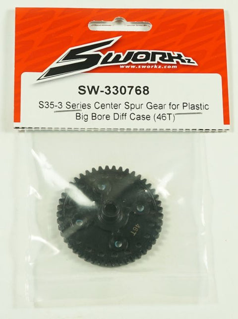 SWORKz Center Spur Gear for Plastic Big Bore Diff Case (46T) SW330768