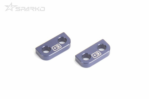 Sparko F8 Aluminium steering block 4 degrés spacer (2) SPKF84062OP